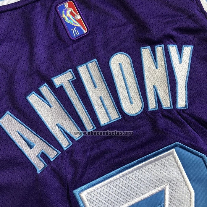 Camiseta Los Angeles Lakers Carmelo Anthony NO 7 Ciudad 2021-22 Violeta
